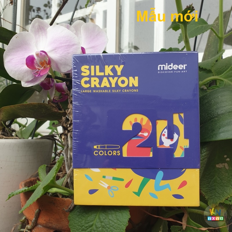 Bút Sáp Lụa tập tô an toàn dễ tẩy rửa chính hãng Mideer - Mideer Silky Washable Crayons