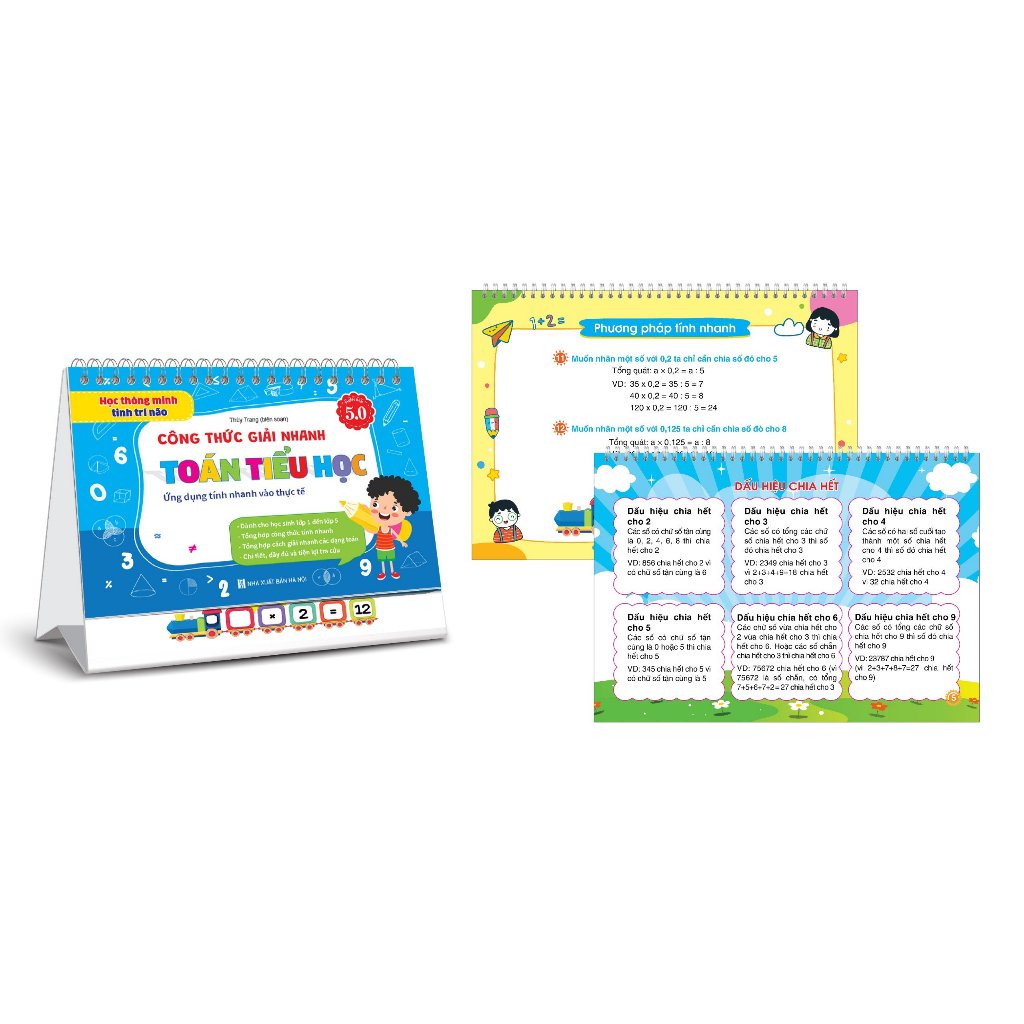 Sách - Bộ Lịch Công Thức Toán Học Sổ Tay Tổng Hợp Kiến Thức Dành Cho Học Sinh Tiểu Học (Phiên bản 5.0)