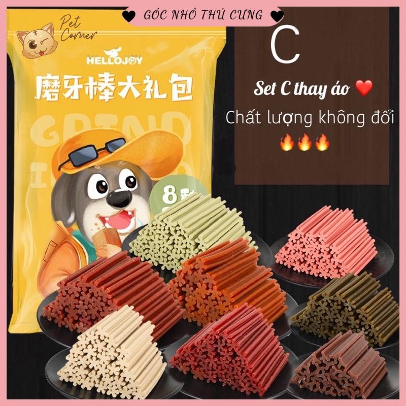 Xương gặm làm sạch răng cho chó Hello Joy gói 800gr