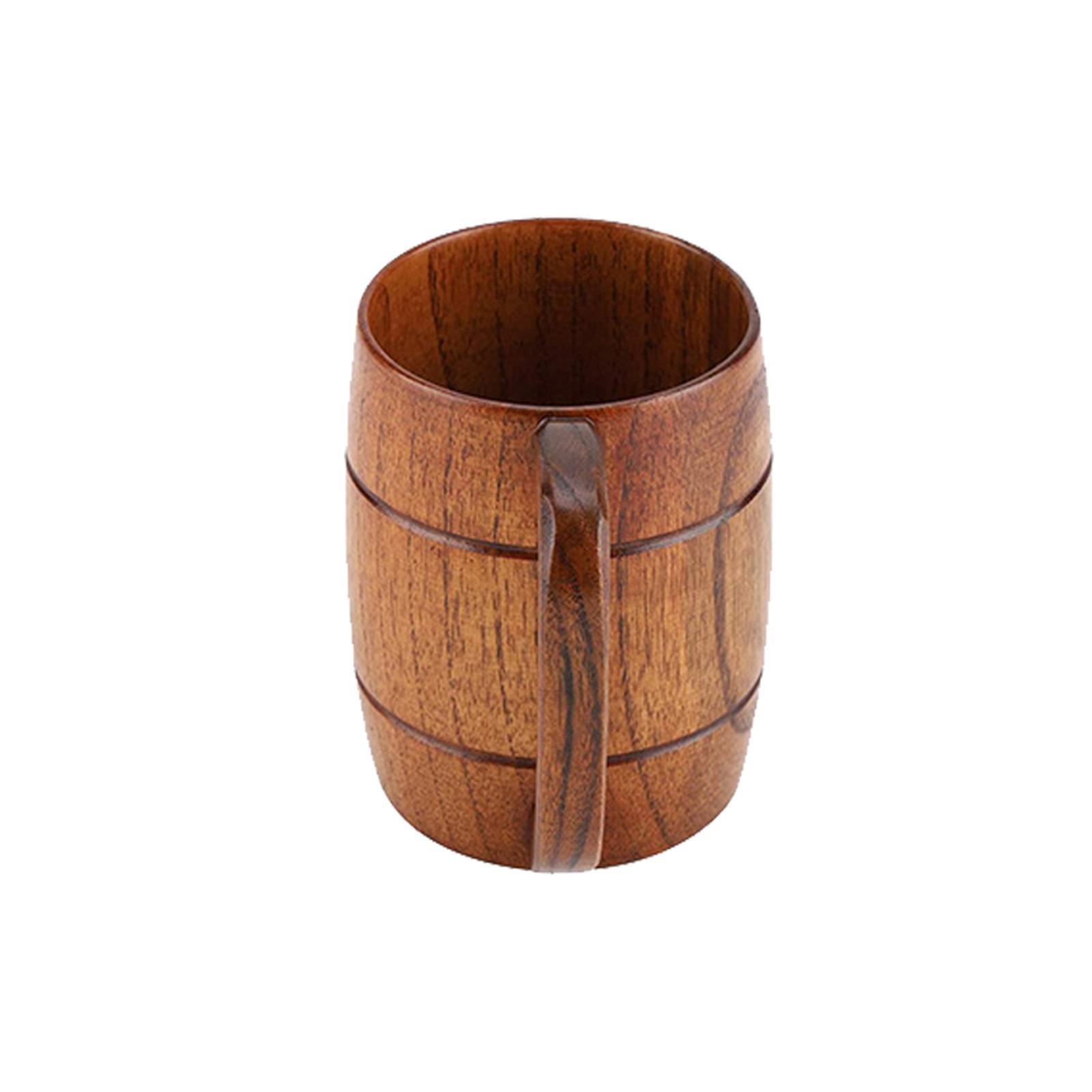 Wood Beer Mug Camping Cup Coffee Cup Vintage 400ml for Home