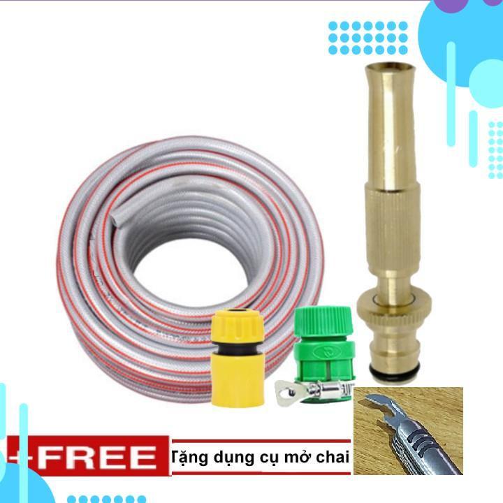 Bộ dây vòi xịt ️bơm nước phun sương️ , tăng áp 3 lần, loại 20m 206587 cút sập,nối vàng + mở chai