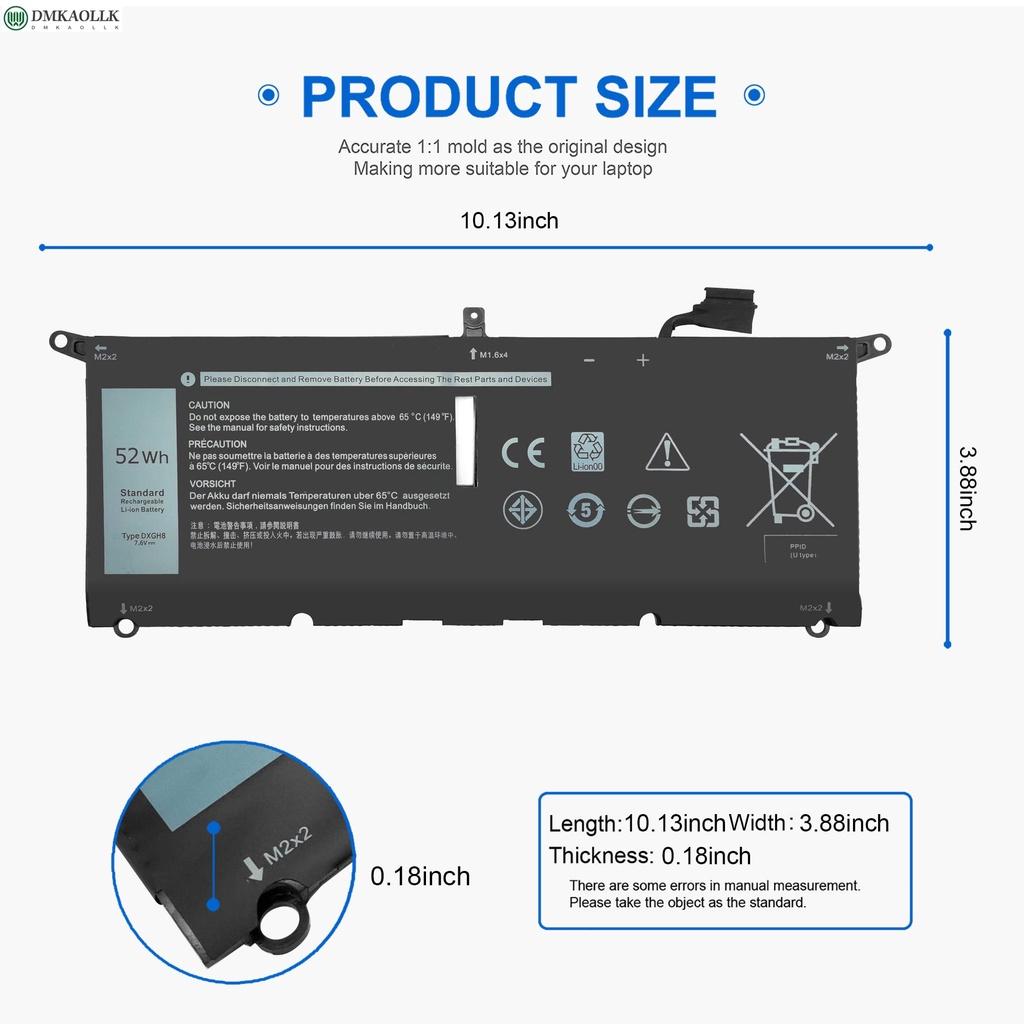 Pin Tương Thích Cho Laptop Dell Inspiron 13 5390 5391 7390 H754V G8Vcf Xps 9370 9380 – Dxgh8 52Wh TEEMO PC TEBAT1399 Hàng Nhập Khẩu