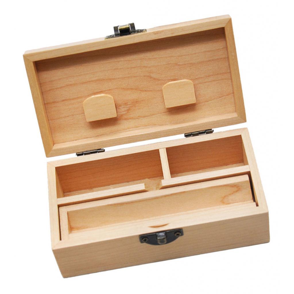 2x Portable Wooden Storage Box Rolling Cigarette Tool Box Organizer A+D