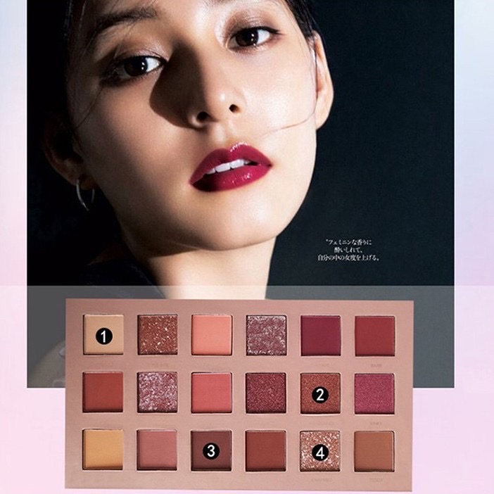Bảng phấn mắt NUDE 18 màu gồm 12 màu lì và 6 màu nhũ , mềm mịn , siêu bám da , không bị trôi , lem cực kì lấp lánh và nổi bật