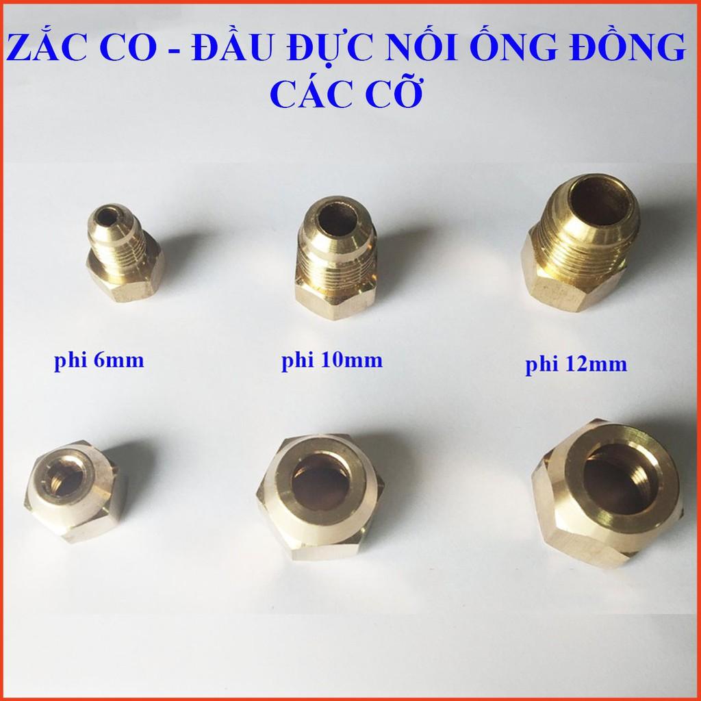 Rắc co ống đồng các phi cỡ 6 10 12 mm Loại Đẹp Chống Han Gỉ