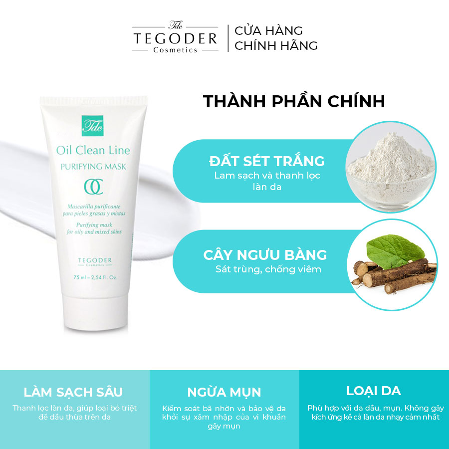 Mặt nạ đất sét P-Detox Tegoder Purifying Mask 75 ml Mã 8956