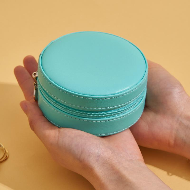 Hộp Đựng Trang Sức Hình Tròn Bằng Da Sáng Tạo