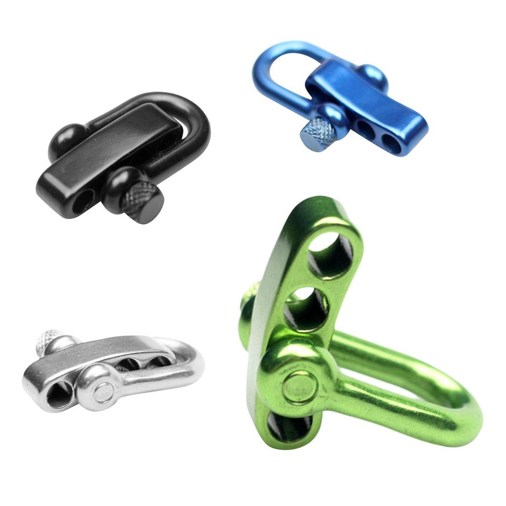 Heavy Duty 304 Stainless Steel U Flat Adjustable Shackle Buckle Clasp for Survival Paracord Bracelet - Various Color