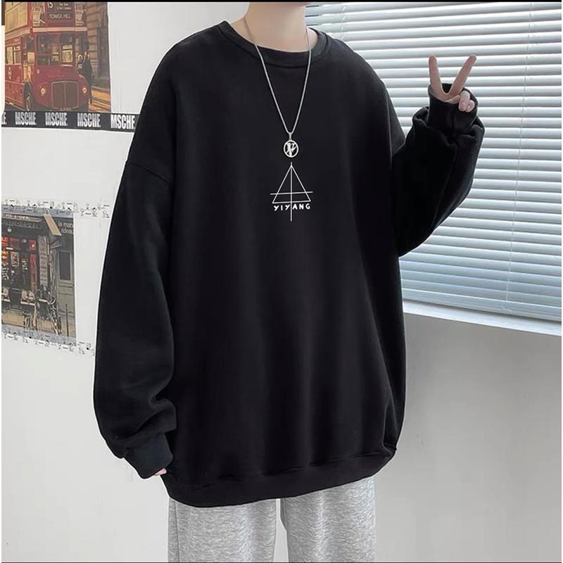 Áo Sweater YIYANG oversize LOHA Basic, áo nỉ Nhật cao cấp dài tay Unisex LOHA