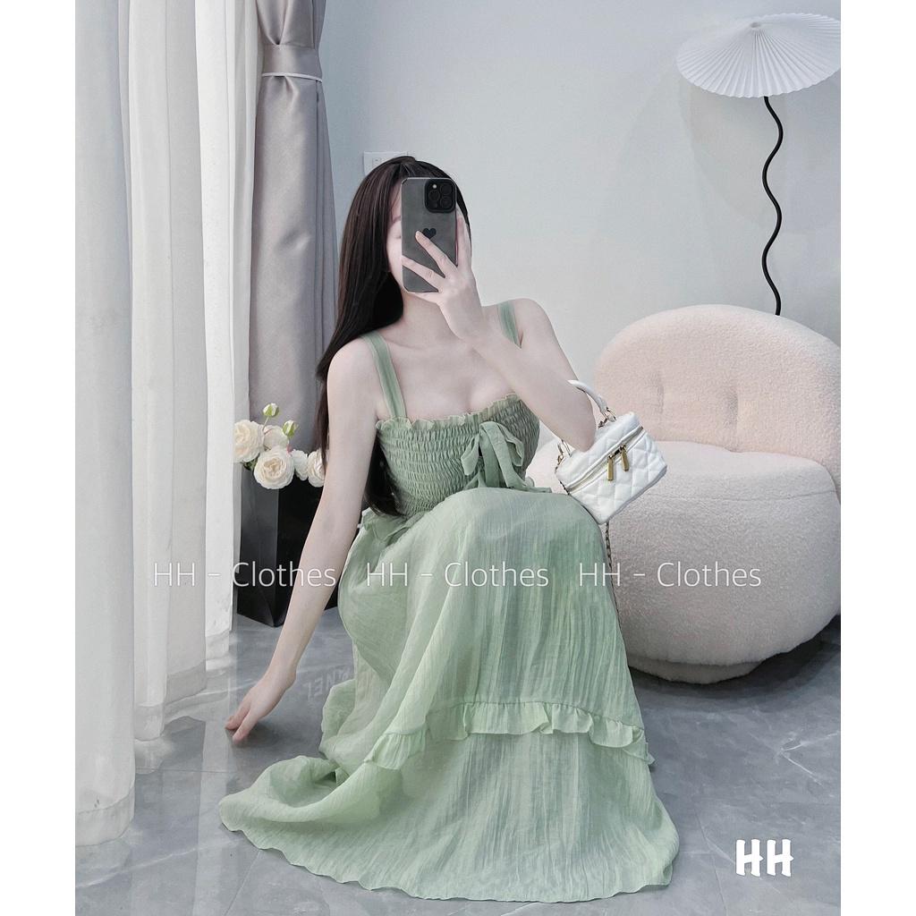 ĐẦM ĐI CHƠI, ĐẦM MAXI TƠ CHUN NƠ CÚP NGỰC 2S 2 LỚP CỰC XINH LUN Ạ