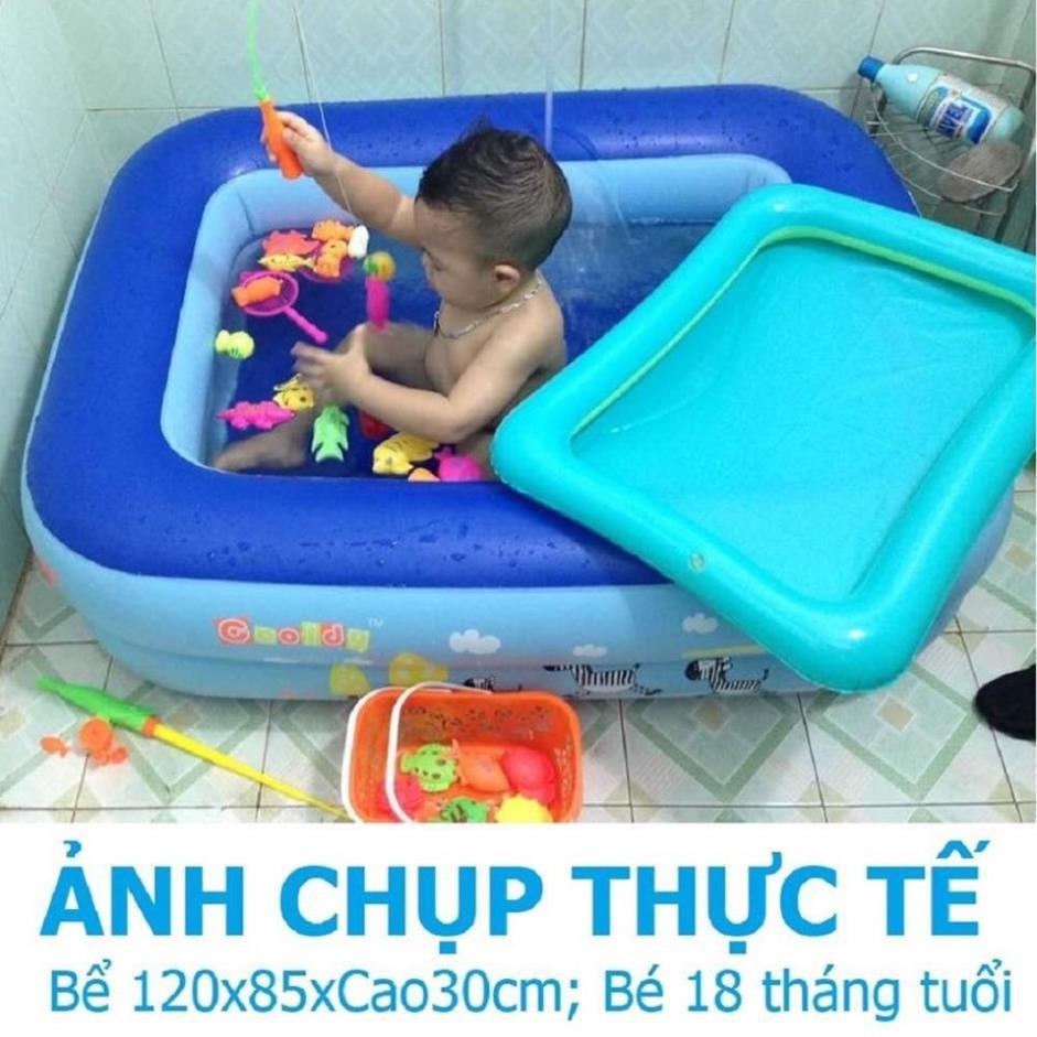 Giá rẻ- Bể Bơi Phao 1m2 2 Tầng LOẠI DÀY CÓ ĐÁY CHỐNG TRƯỢT