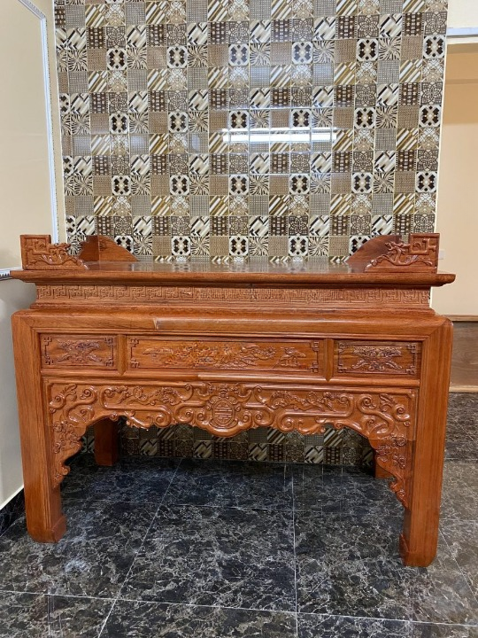 Án gian thờ gỗ muồng 1m75 , bàn thờ gỗ loại lớn