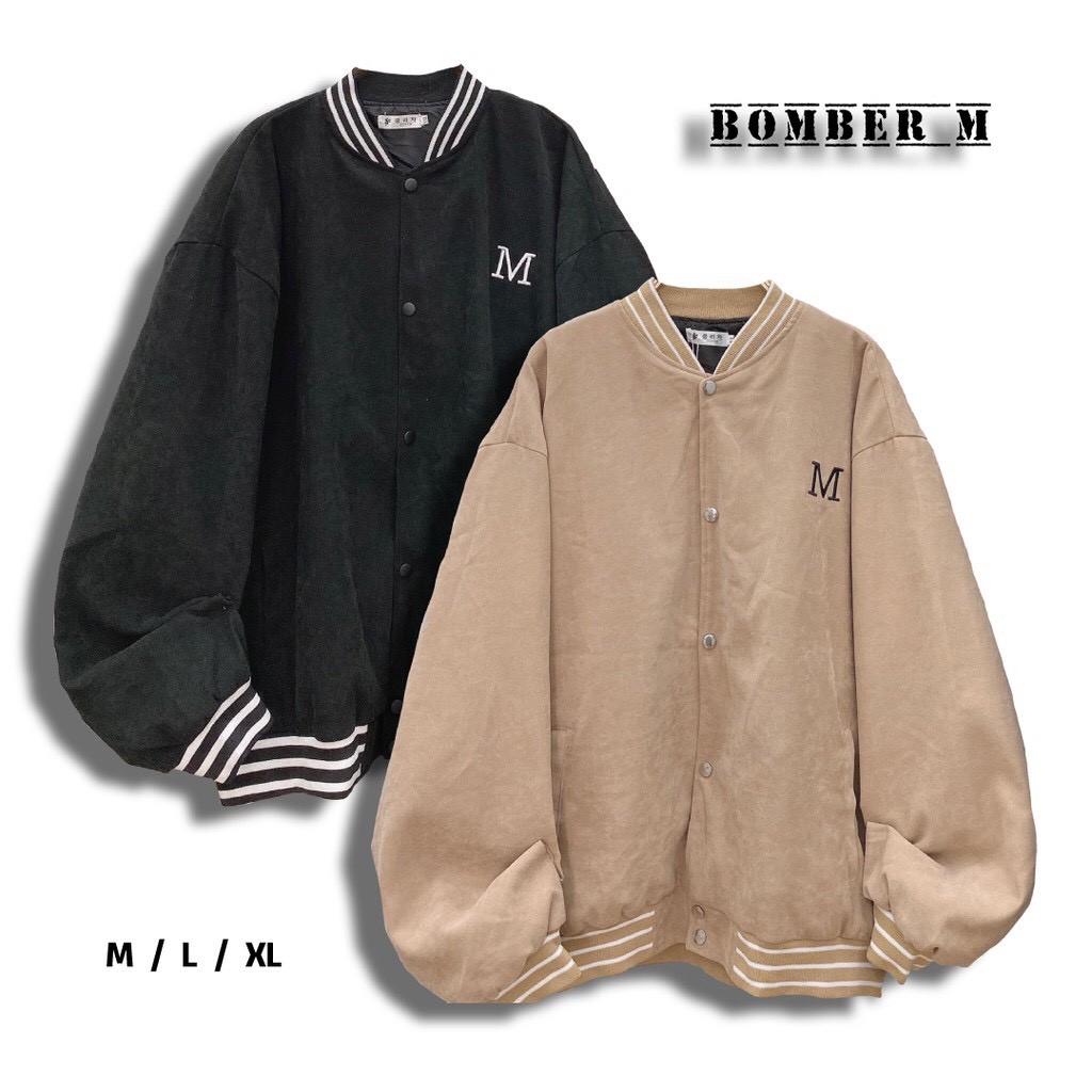 Áo Khoác Bomber Nỉ Bông Thêu M Form Unisex Nam Nữ Ulzzang