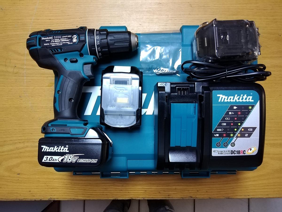 MÁY KHOAN BÚA DÙNG PIN 18V MAKITA DHP482RFE- HÀNG CHÍNH HÃNG