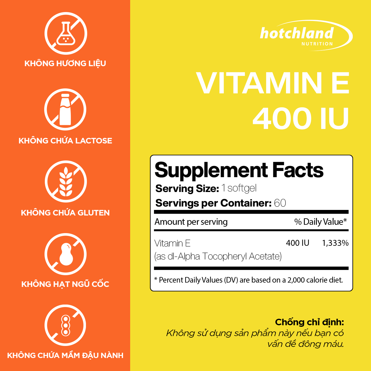 Viên uống bổ sung vitamin E giúp da, tóc đẹp Optimum Vitamin E chính hãng -HL3692