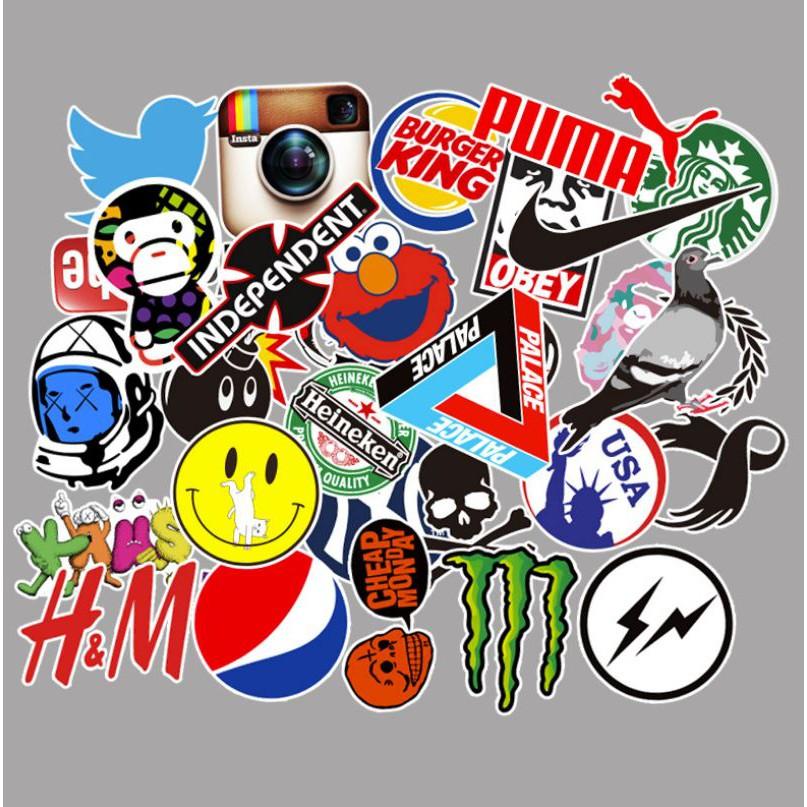 Sticker dán cao cấp LOGO THƯƠNG HIỆU Cực COOL ms#53