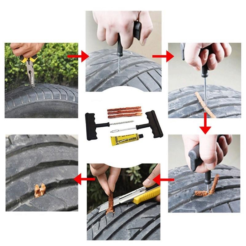 【Có hàng sẵn】Combo 8 miếng Bộ dụng cụ sửa chữa lốp xe hơi chuyên dụng