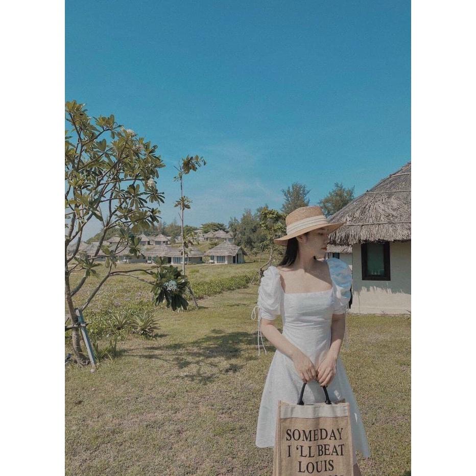 Đầm xoè tiểu thư xinh xắn cao cấp xịn xò sang chảnh tiểu thư hàn quốc , thời trang cho các nàng