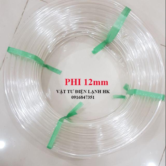 Ống dây tuy ô nhựa trong mềm phi 12, lắp bơm chìm bể cá, bơm quạt hơi nước,..