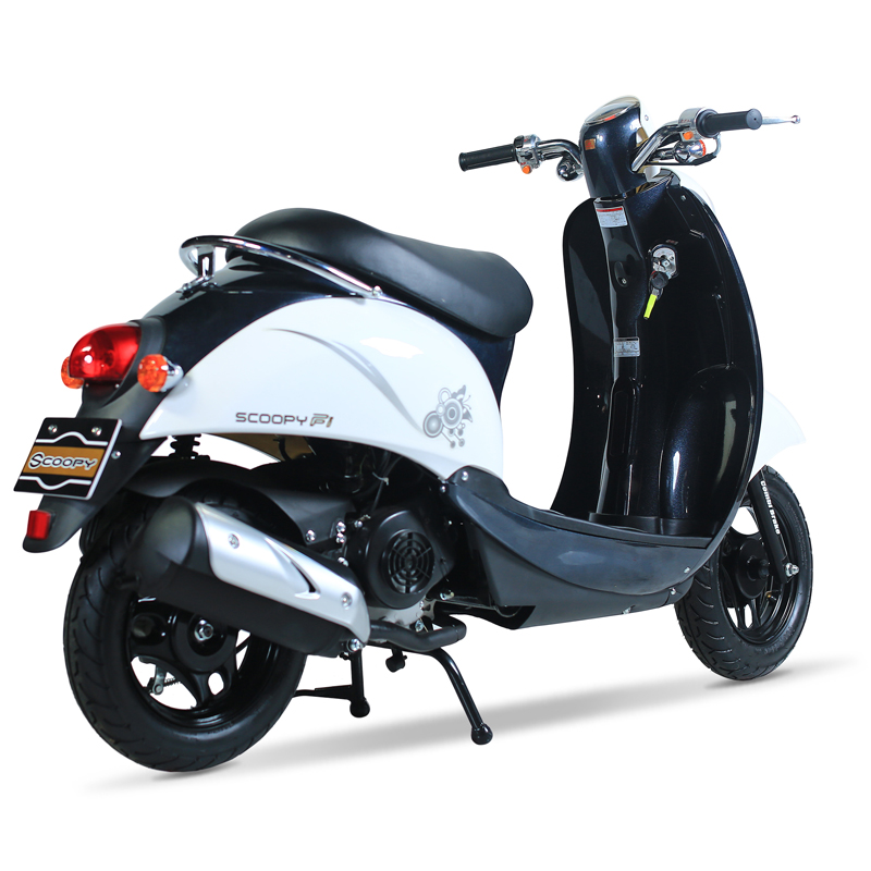 Xe ga 50cc Scoopy màu trắng yếm đen