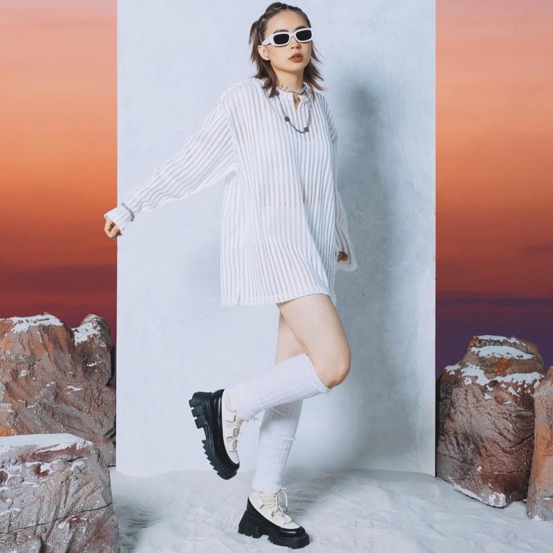 ÁO LƯỚI TAY DÀI NAM NỮ / FORM RỘNG OVERSIZED / AZIERLOCO
