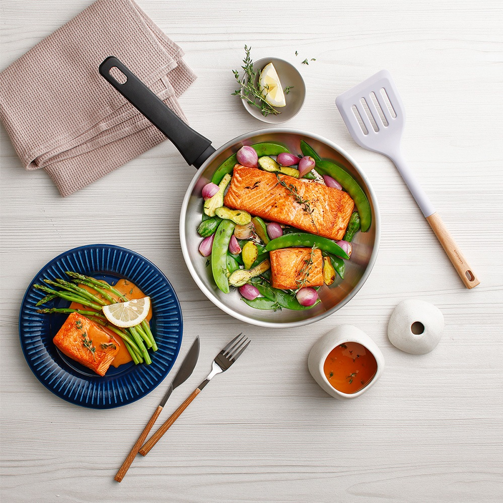 Chảo Inox 304 LocknLock Daily STS PPW, Hàng Chính Hãng, Dùng Cho Mọi Loại Bếp - JoyMall