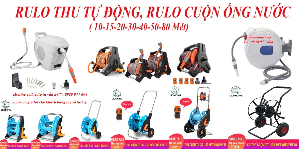 BỘ LÔ CUỘN ỐNG NƯỚC DÀI 15M ỐNG PHI 14, ĐỦ PHỤ KIỆN, TẶNG DÂY ĐẦU VÀO KHUNG