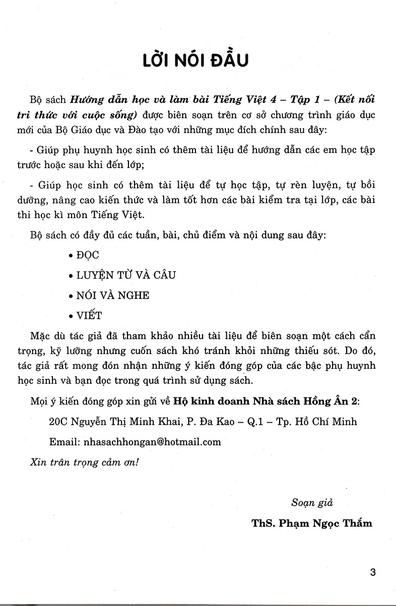 Hướng Dẫn Học Và Làm Bài Tiếng Việt 4 - Tập 1 (Bám Sát SGK Kết Nối Tri Thức Với Cuộc Sống)_HA