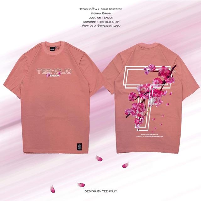 Áo thun Unisex nhiều màu in hình hoa Đào tết 2020