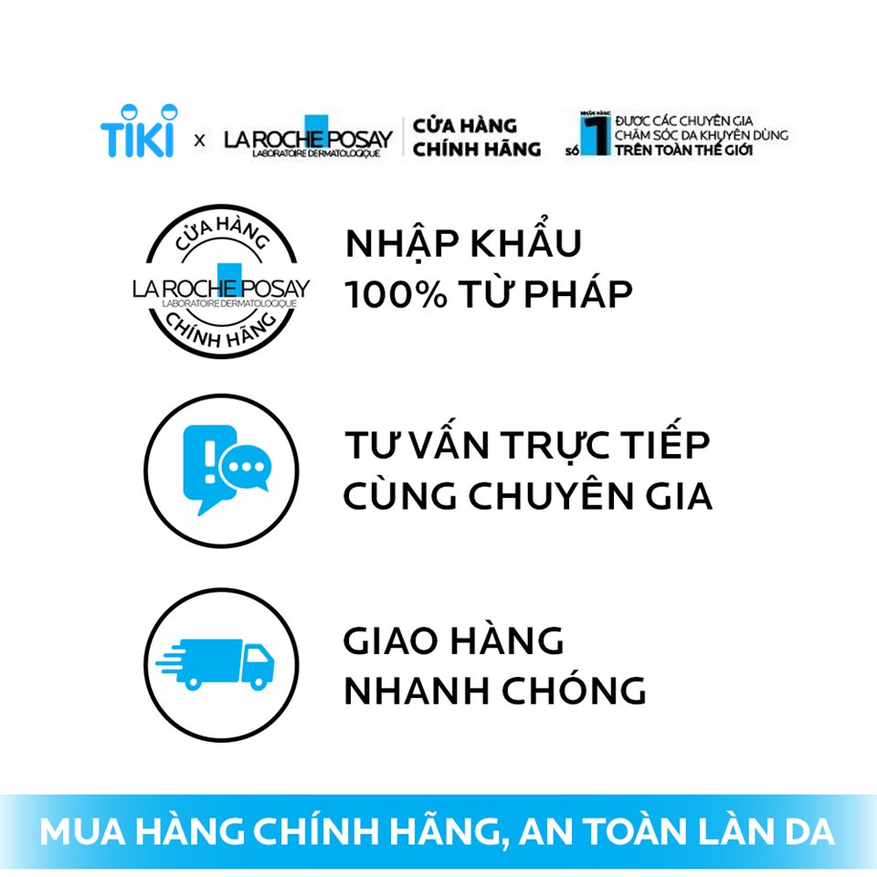 Sữa rửa mặt tẩy trang cho da quá nhạy cảm kích ứng La Roche-Posay Toleriane Dermo-Cleanser 200ml