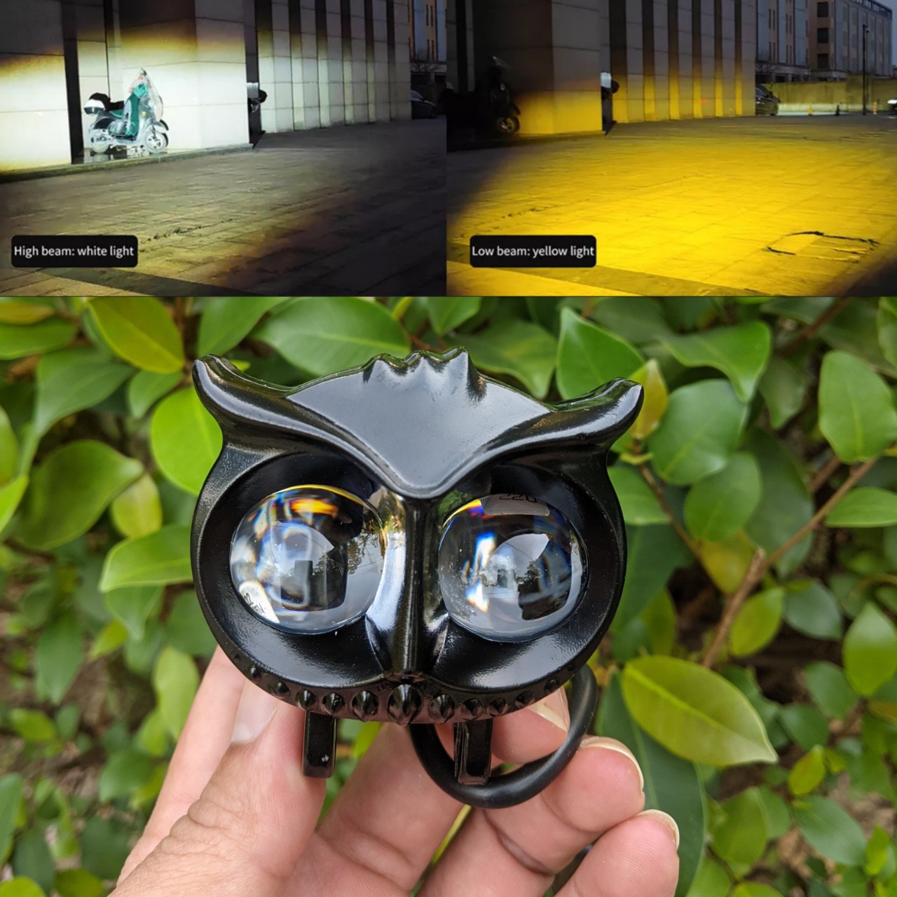 Đèn trợ sáng xe máy X22 Pro mắt cú 2 tim led 45W cốt vàng pha trắng chống nước hàng cao câp mẫu mới