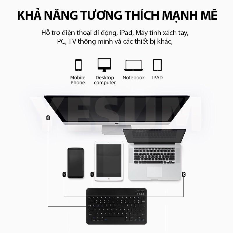 Bàn phím Bluetooth không dây TẶNG chuột không dây