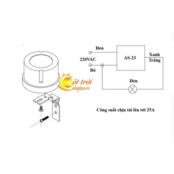 Công tắc cảm biến ánh sáng công suất lớn 25A AS-23