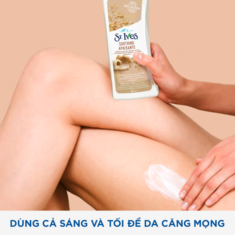 Sữa dưỡng thể Lúa Mạch và Bơ St.Ives Soothing Oatmeal & Shea butter body lotion 621ml