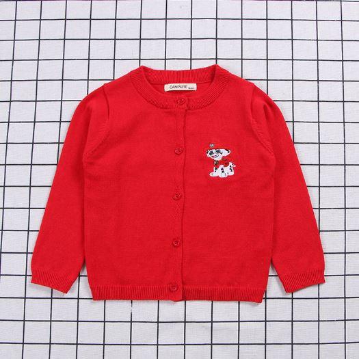 Áo khoác len dệt kim phong cách cardigan mềm mại ấm áp thêu paw patrol cho bé