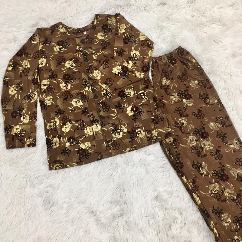 Bộ bà già túi thun Nhung ÉP HOA size 1.2.3.4.5