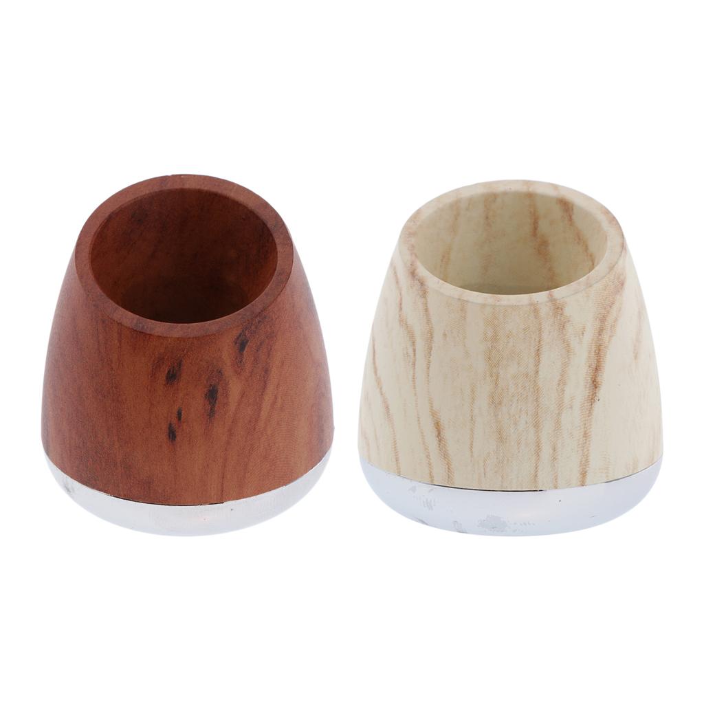Wood Grain Mens Shaving Safety Stand Holder Support Base For Bathroom