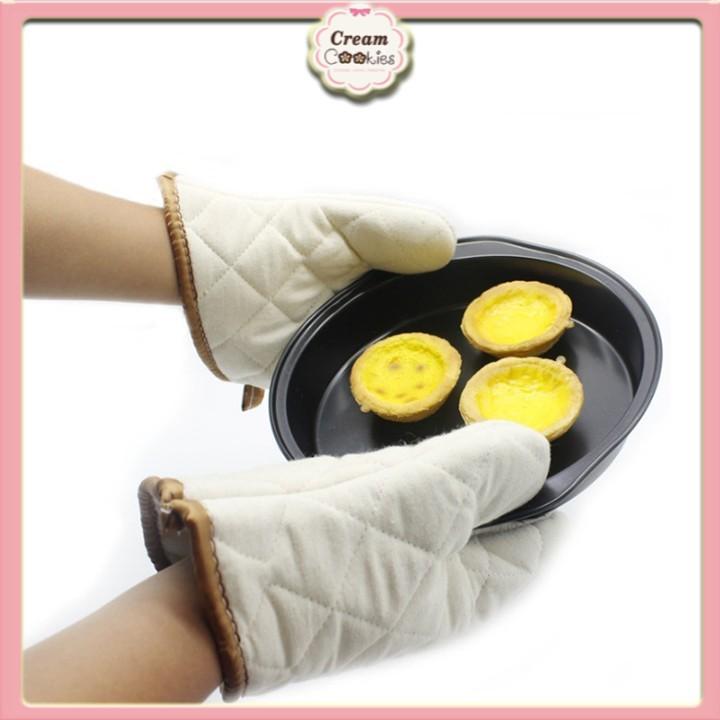 Bao tay nướng bánh cách nhiệt vải dùng để nhấc nồi, lấy khay trong lò nướng (1 đôi)