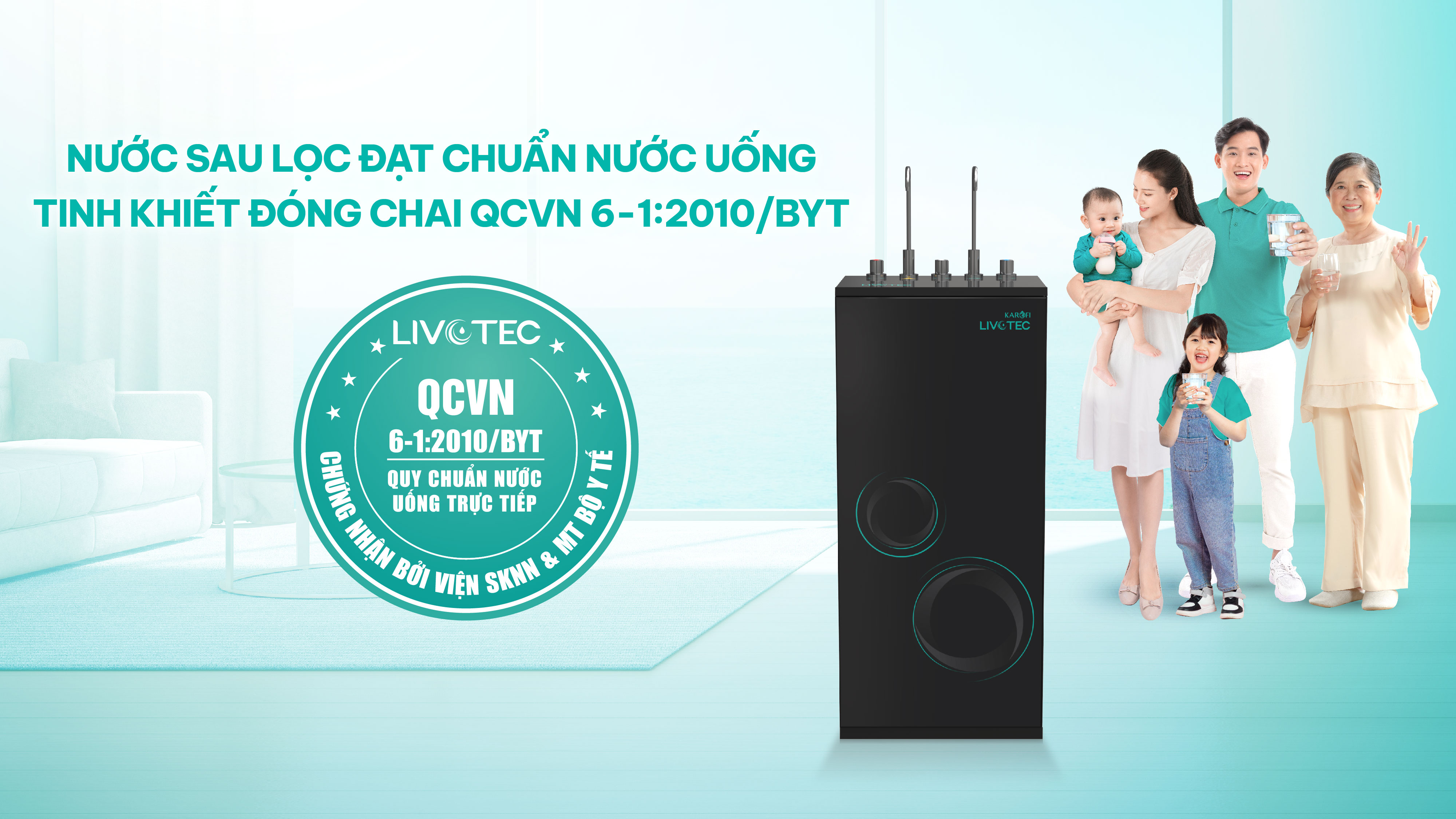 Máy lọc nước nóng lạnh Karofi Livotec 629 - Hàng chính hãng