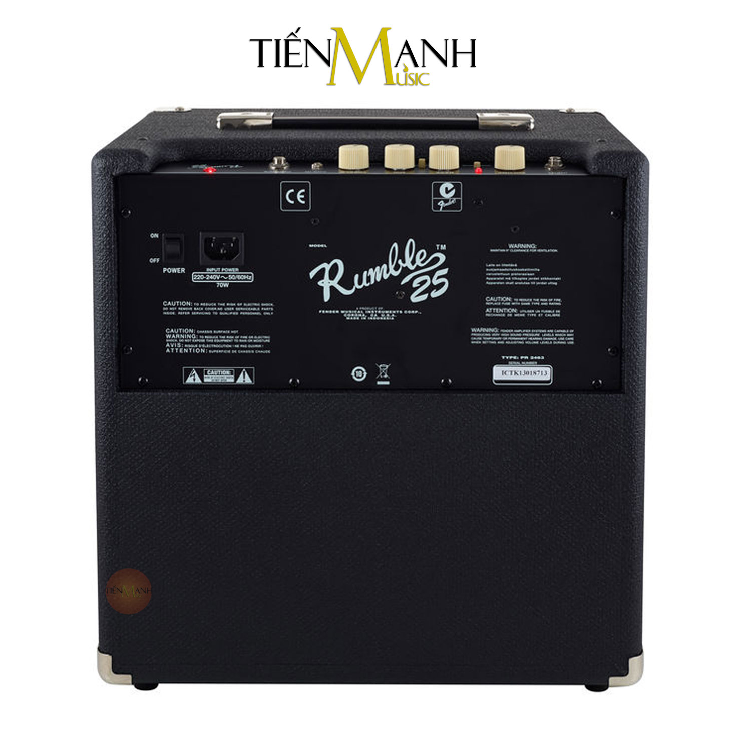 Amply Bass Fender Rumble 25 - Loa Ampli Đàn Guitar Combo Amplifier 230V 25W UK V3 Hàng Chính Hãng - Kèm Móng Gẩy DreamMaker