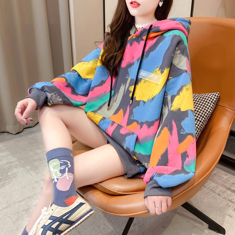 Áo Hoodies Graffiti 7 sắc cầu vòng IN VI TÍNH không bung tróc TiC028