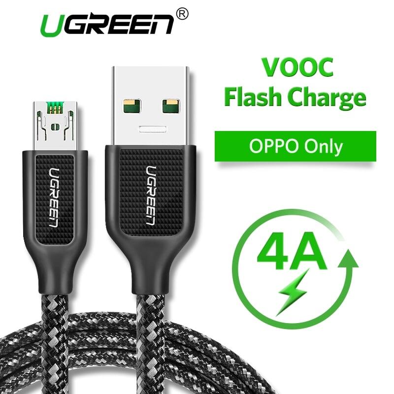 Ugreen UG50379US271TK 0.25M màu Đen Cáp sạc truyền dữ liệu USB 2.0 sang MICRO USB 4A võ hợp kim kẽm - HÀNG CHÍNH HÃNG