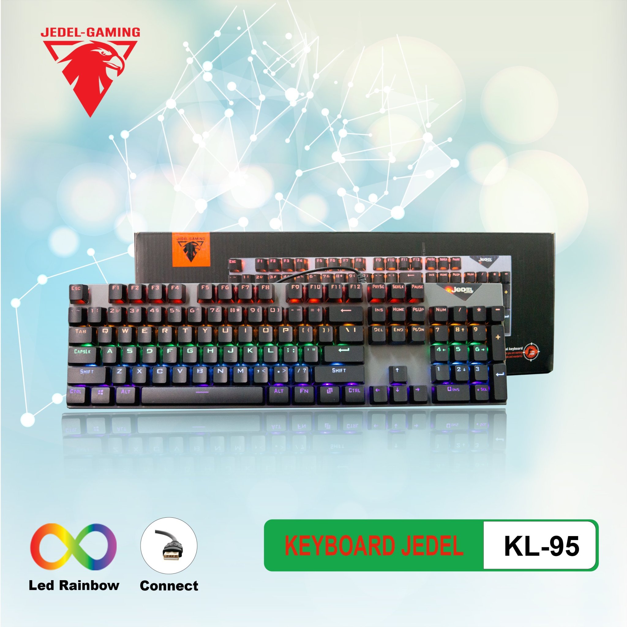 Phím Cơ JEDEL KL-95 LED - Hàng chính hãng