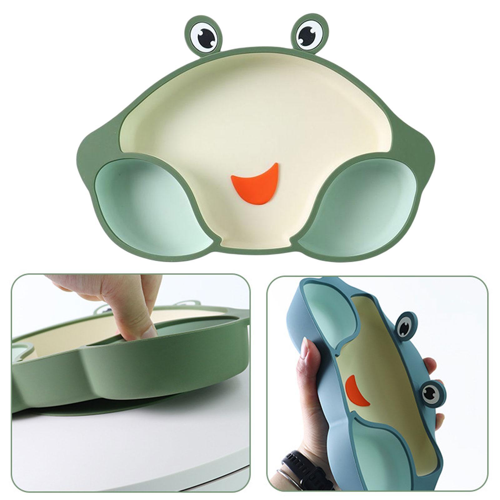 Silicone Dinner Plate Training Feeding Utensils Baby Plate with Suction for Child