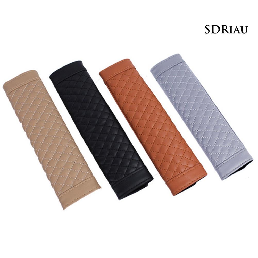 1 Cặp Đệm Bọc Dây Đai An Toàn Giả Da Cho Xe Hơi Ốp