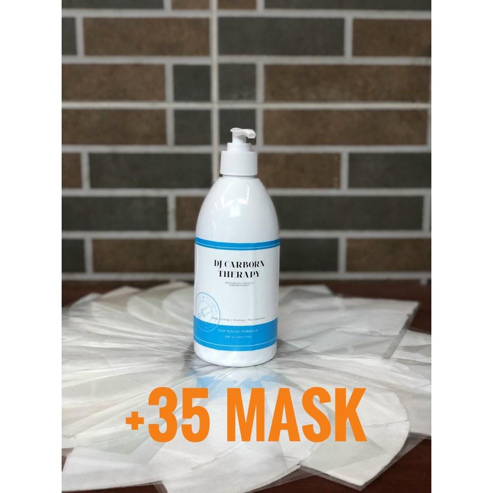 Chai mặt nạ + 35 mask CO2 DJ CARBON THERAPY 500ml mask thải độc da