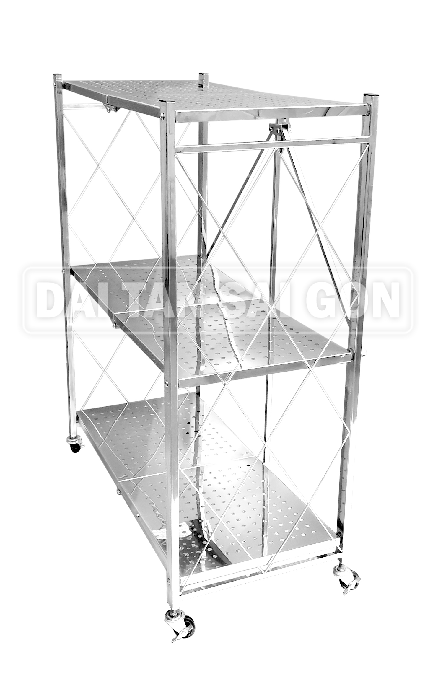 Kệ inox xếp 3 tầng
