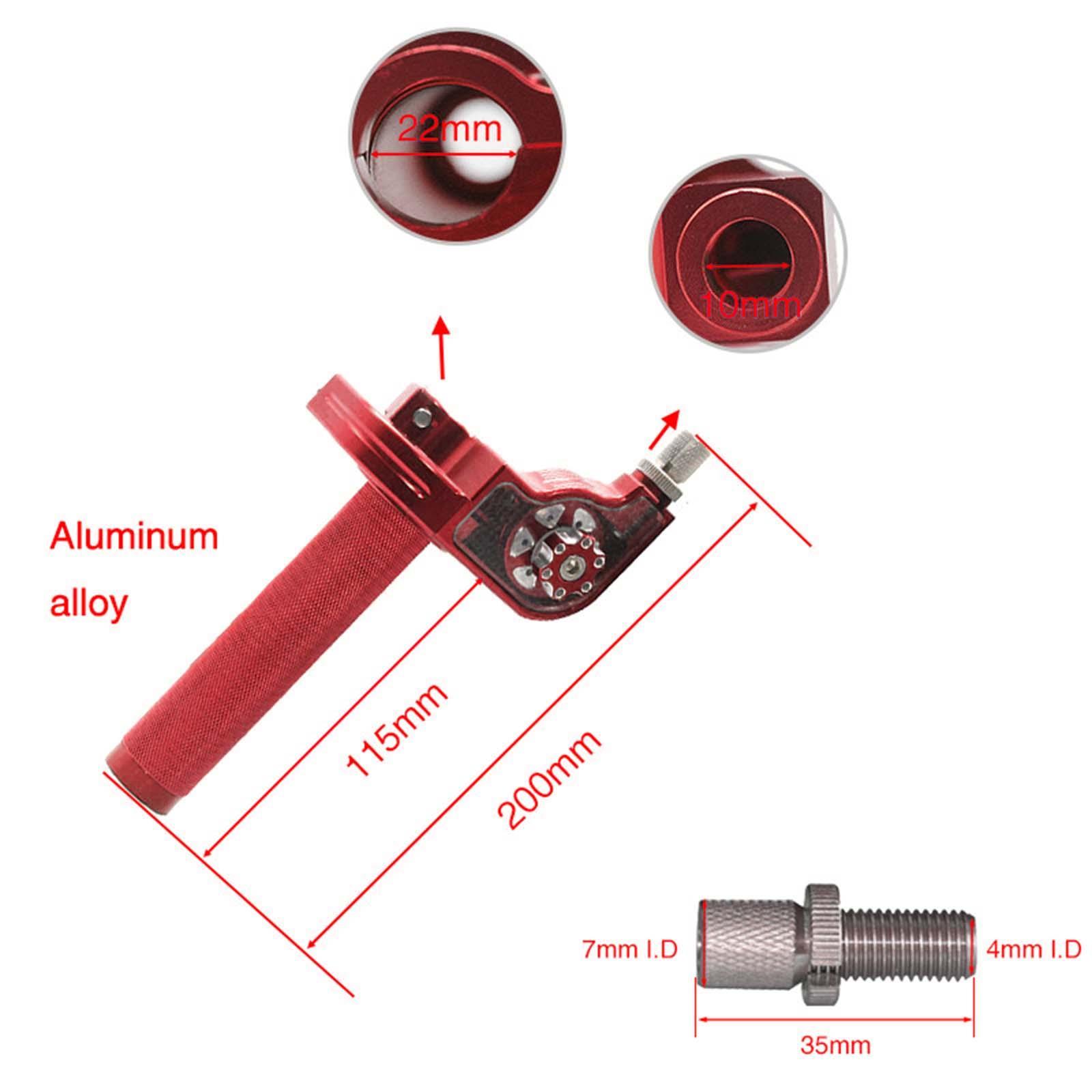 Throttle Grip Aluminum Alloy for Motorcycle Easy to Install Red