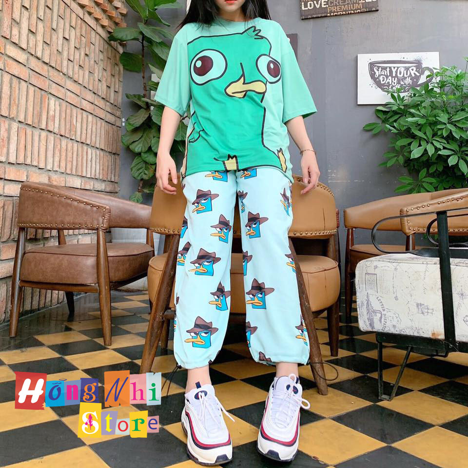 Quần Jogger Cartoon Pant Unisex, Quần Hoạt Hình Dài Lưng Thun Bo Lai - MM