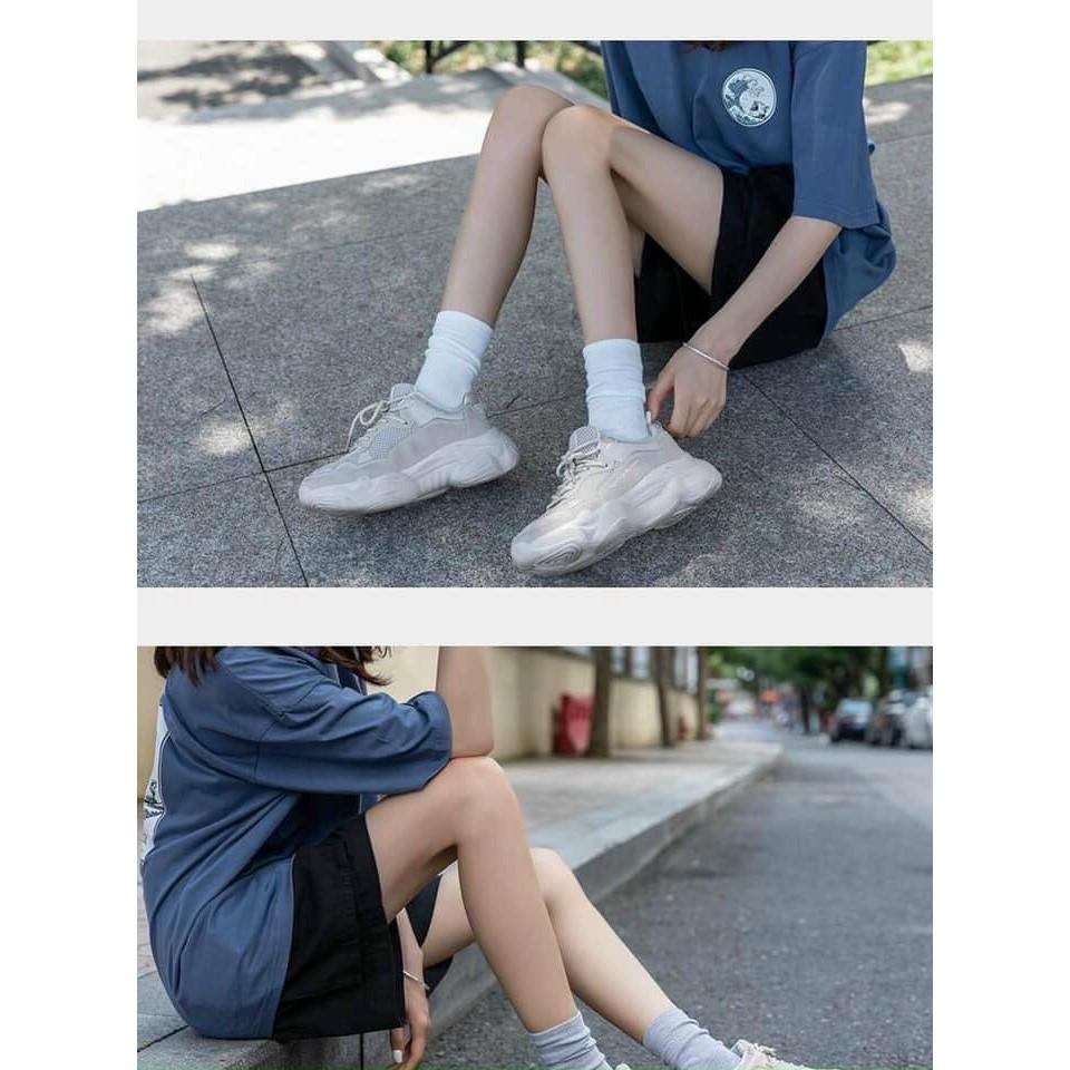 LÓ 10 ĐÔI TẤT LEN CỔ CAO MỘT MÀU VINTAGE CHO NAM NỮ